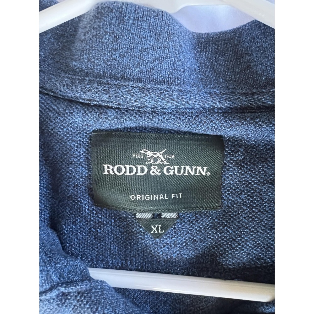 Rodd & Gunn Pullover‎ Shirt Mens XL Blue Long Sleeve Polo Cotton Casual - Picture 5 of 10